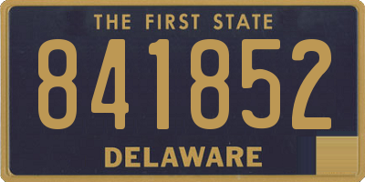 DE license plate 841852