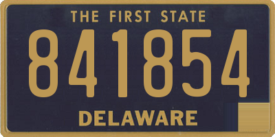 DE license plate 841854
