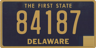 DE license plate 84187