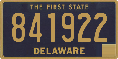 DE license plate 841922