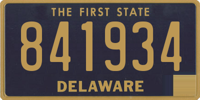 DE license plate 841934