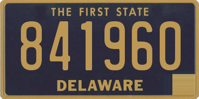 DE license plate 841960