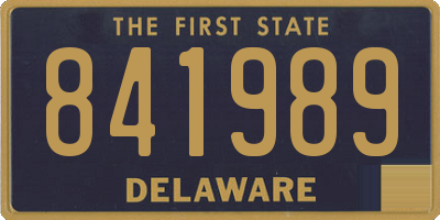 DE license plate 841989