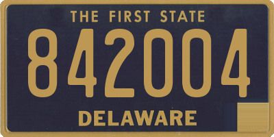 DE license plate 842004