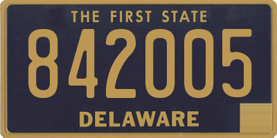 DE license plate 842005