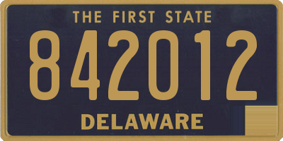 DE license plate 842012