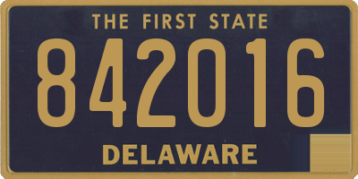 DE license plate 842016