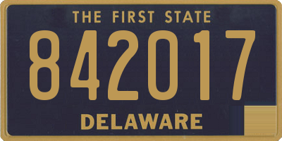 DE license plate 842017