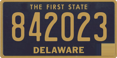 DE license plate 842023