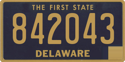 DE license plate 842043