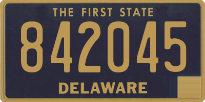 DE license plate 842045