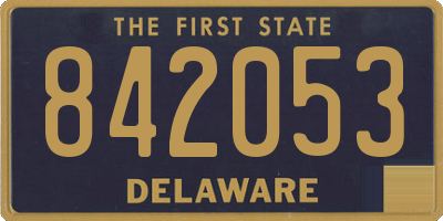 DE license plate 842053