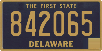 DE license plate 842065