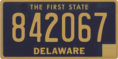 DE license plate 842067