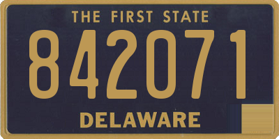 DE license plate 842071