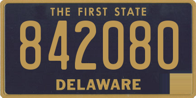 DE license plate 842080