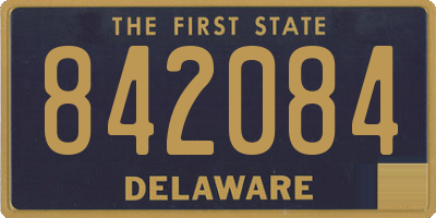 DE license plate 842084