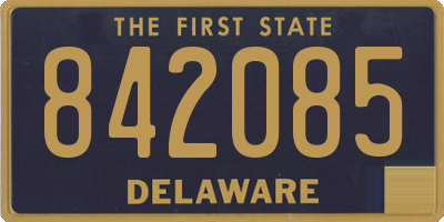 DE license plate 842085