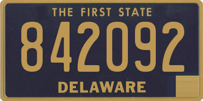 DE license plate 842092