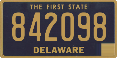 DE license plate 842098