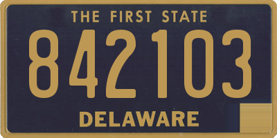 DE license plate 842103