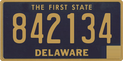 DE license plate 842134