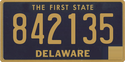 DE license plate 842135