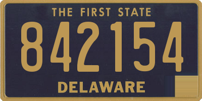 DE license plate 842154