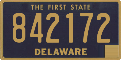 DE license plate 842172