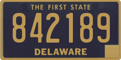DE license plate 842189