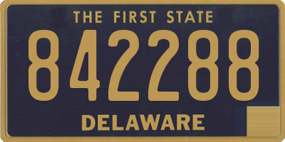 DE license plate 842288