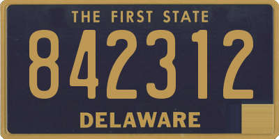 DE license plate 842312