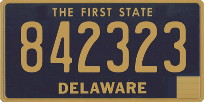 DE license plate 842323