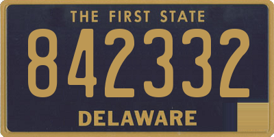 DE license plate 842332