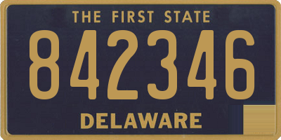 DE license plate 842346