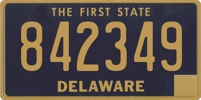 DE license plate 842349