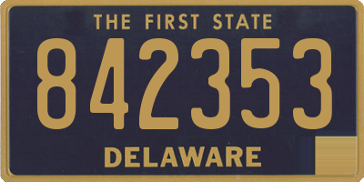 DE license plate 842353