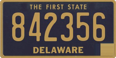 DE license plate 842356