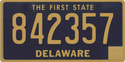 DE license plate 842357