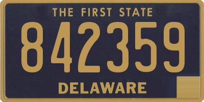 DE license plate 842359