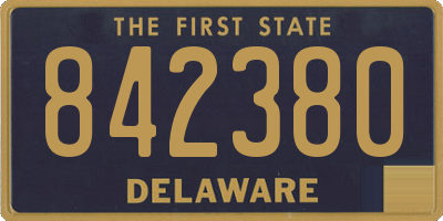 DE license plate 842380