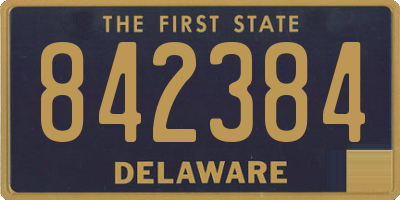 DE license plate 842384