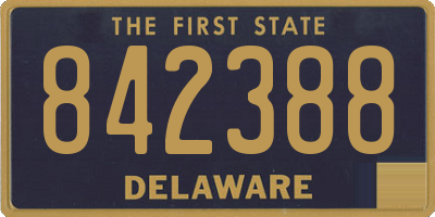 DE license plate 842388