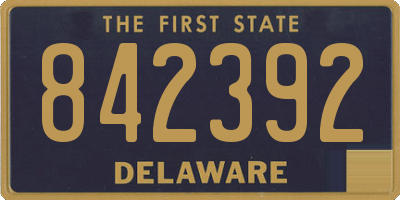 DE license plate 842392