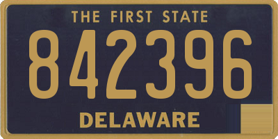 DE license plate 842396