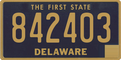 DE license plate 842403