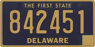 DE license plate 842451