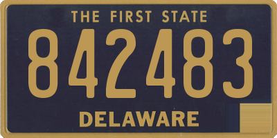 DE license plate 842483