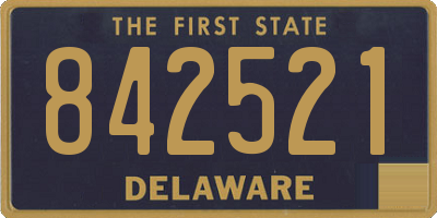 DE license plate 842521
