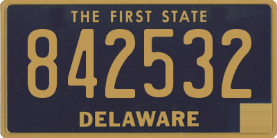 DE license plate 842532